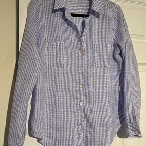 Lilly Pulitzer Lavender and White Checkered Women's Shirt